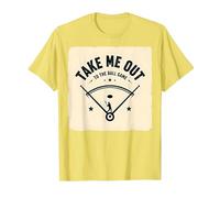 Take Me out to The Ball Gioco Retro Baseball Maglietta, Uomo, Limone, 3XL