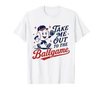 Take Me out To The Baseball Ball Game Vintage Sport Fan Maglietta