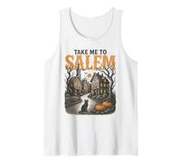 Take Me to Salem Massachusetts Vintage Retro Halloween Witch Canotta