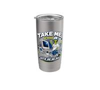 Take Me To The 2000 Retro Alien Y2K Millennium Throwback Bicchiere termico in acciaio inox doppia parete