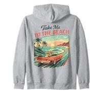 Take Me To The Beach Retro Tramonto Drive Felpa con Cappuccio
