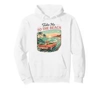 Take Me To The Beach Retro Tramonto Drive Felpa con Cappuccio