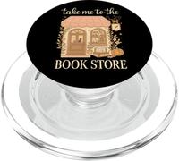 Take Me to the Book Store Cozy Bookshop Cat Aesthetic PopSockets PopGrip per MagSafe