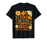 Take Me to The Pumpkin Patch Boho Floral Thanksgiving Autunno Maglietta
