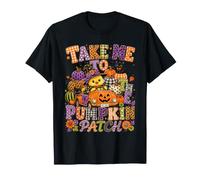 Take Me To The Pumpkin Patch Halloween Chick Witch Fall Car Maglietta