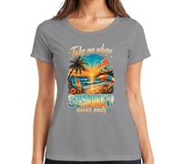 Take me Where Summer Never Ends - Maglietta da donna, grigio., M