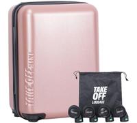 Take OFF Luggage Personal Item Valigia 3.0 espandibile con ruote rimovibili, si trasforma da bagaglio a mano a sotto il sedile e si adatta alle dimensioni delle compagnie aeree, Rosa, 18 inch - 3.0