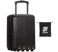 Take OFF Luggage Personal Item Valigia 3.0 espandibile con ruote rimovibili, si trasforma da bagaglio a mano a sotto il sedile e si adatta alle dimensioni delle compagnie aeree, nero, 18 inch - 3.0