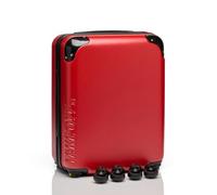 Take OFF Luggage Personal Item Valigia 3.0 espandibile con ruote rimovibili, si trasforma da bagaglio a mano a sotto il sedile e si adatta alle dimensioni delle compagnie aeree, Rosso, 18 inch - 3.0