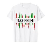 Take Profit - Amante del Trading di investitori e Trader di criptovalute Maglietta con Stampa Grafica Economica