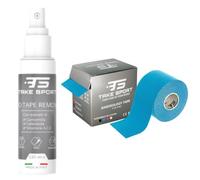 TAKE SPORT Bundle Kinesio Tape + Olio Spray Tape Remover: Kit Completo per Taping Kinesiologico e Rimozione Facile di Kinesio, con Kinesio Tape di Alta Qualità e Olio Naturale per la Cura della Pelle