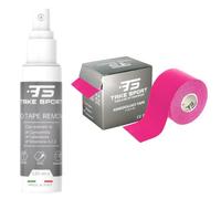 TAKE SPORT Bundle Kinesio Tape + Olio Spray Tape Remover: Kit Completo per Taping Kinesiologico e Rimozione Facile di Kinesio, con Kinesio Tape di Alta Qualità e Olio Naturale per la Cura della Pelle