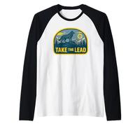 Take The Lead Cub Scout Wolf Pack Akela Outdoor Badge Maglia con Maniche Raglan