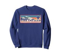 Take The Lead! Vintage Scouting Hiking 90s Vibe Logo Felpa