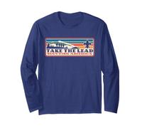 Take The Lead! Vintage Scouting Hiking 90s Vibe Logo Maglia a Manica