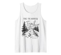 Take The Narrow Trail - Matthew 7:14 Christian Faith Camping Canotta