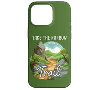 Take The Narrow Trail - Matthew 7:14 Christian Faith Camping Custodia per iPhone 16 Pro