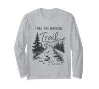 Take The Narrow Trail - Matthew 7:14 Christian Faith Camping Maglia a Manica