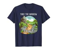 Take The Narrow Trail - Matthew 7:14 Christian Faith Camping Maglietta