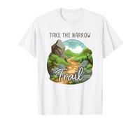 Take The Narrow Trail - Matthew 7:14 Christian Faith Camping Maglietta