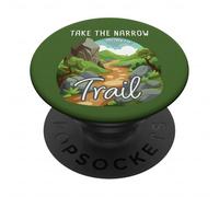 Take The Narrow Trail - Matthew 7:14 Christian Faith Camping PopSockets PopGrip Adesivo