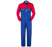 take time/lancelot Tuta da Lavoro Collo Coreana Blu Royal E Rosso Gabardine 245 G/M A41207 (M)