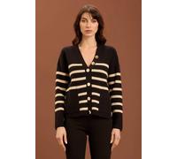 Take Two Cardigan Righe Nero - Taglia S Abbigliamento Donna Pullover E Cardigan