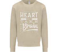 Take Your Heart With You Slogan Uomo Felpa Maglione
