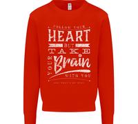 Take Your Heart With You Slogan Uomo Felpa Maglione