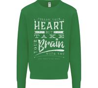 Take Your Heart With You Slogan Uomo Felpa Maglione