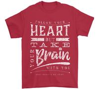 Take Your Heart With You Slogan Uomo T-Shirt 100% Cotone