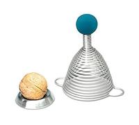 Take2 Naomi Silicone Palla Schiaccianoci, Acciaio Inossidabile, 7.5 x 7.5 x 12.5 cm, Acciaio Inox, Petrol,Silber, 7.5 x 7.5 x 12.5 cm