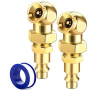 Takelablaze Mandrini ad aria portatili chiusi in ottone a sfera con 1/4" NPT standard Quick Plug Gonfiatore Pneumatici Manometro Ugello Compressore D'aria Accessori, 4 pezzi