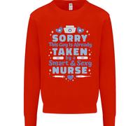Taken By A Smart Infermiera Divertente Valentines Giorno Bambini Felpa Maglione