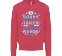 Taken By A Smart Infermiera Divertente Valentines Giorno Bambini Felpa Maglione