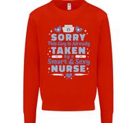 Taken By A Smart Infermiera Divertente Valentines Giorno Bambini Felpa Maglione