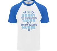 Taken By A Smart Nurse Funny Valentines Day Uomo S/S Baseball T-Shirt