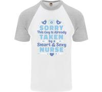 Taken By A Smart Nurse Funny Valentines Day Uomo S/S Baseball T-Shirt