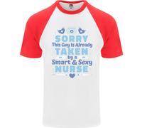 Taken By A Smart Nurse Funny Valentines Day Uomo S/S Baseball T-Shirt