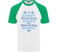 Taken By A Smart Nurse Funny Valentines Day Uomo S/S Baseball T-Shirt