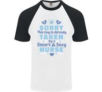 Taken By A Smart Nurse Funny Valentines Day Uomo S/S Baseball T-Shirt
