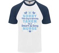 Taken By A Smart Nurse Funny Valentines Day Uomo S/S Baseball T-Shirt