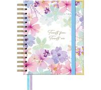 Takenote Agenda 2025 2026 - Formato A5 (16,5 x 20,5 cm), Giorno Pagina, Formato Accademico Settembre ad Agosto, Spirale Doppio Wire'o, Bilingue: Spagnolo e Inglese - Violet