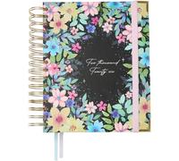 Takenote Agenda 2026 - Formato A5 (16,5x20,5 cm), Settimana Vista, Pianificatore Annuale 12 Mesi Gennaio-Dicembre, Spirale Doppia Dorata, Segnalibri Doppio, Elastico, Spagnolo e Inglese - Adele