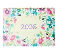 Takenote Calendario da parete 2026 - Dimensioni 31,5 x 23 cm, Mese Vista, 12 mesi da gennaio a dicembre, Planning mensile con spazio per appunti, chiusura ad anelli doppi, spagnolo e inglese - Anna