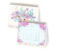 Takenote - Calendario da tavolo Gennaio-Dicembre 2023, 26 pagine, dimensioni: 23 x 18 cm, bilingue: Spagnolo - Inglese (lingua italiana non garantita), modello Flores