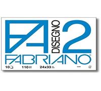 takestop® Set 2 FABRIANO Album da Disegno Foglio F2 Ruvido 24X33CM 10 Fogli CIASCUNO