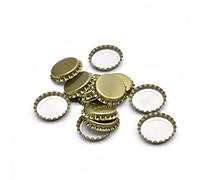 takestop® Tappo Corona Tappi 200 Pezzi Oro Diametro 26MM IDONEO BOLLITURA per Bottiglie Succo SUGO SUGHI Conserve Pomodoro Alimenti