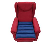 TAKIMED Cuscino Antidecubito a Cinque Sezioni In Fibra Cava Siliconata, Cuscino o schienale Ortopedico per Poltrona Made in Italy, Blue