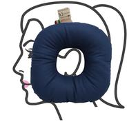 TAKIMED Cuscino Con Foro per Orecchio, Sollievo Dal Dolore All'orecchio, Cianbella Antirughe per il Viso, Cuscino Antidecubito per Tallone, Gomito Ortopedico Made in Italy Blu